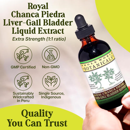 Whole World Botanicals Royal Chanca Piedra Liquid Extract – Liver and Gallbladder Support – 118 ml