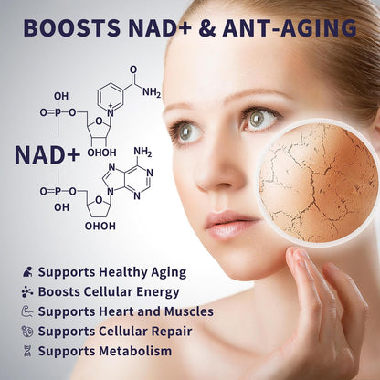 Women's NAD Liquid Supplement, Pure 500mg Liposomal NAD – Cell Regeneration, Energy & Metabolism support, Vegan, Sugar Free, Additives Free (3 Packs)