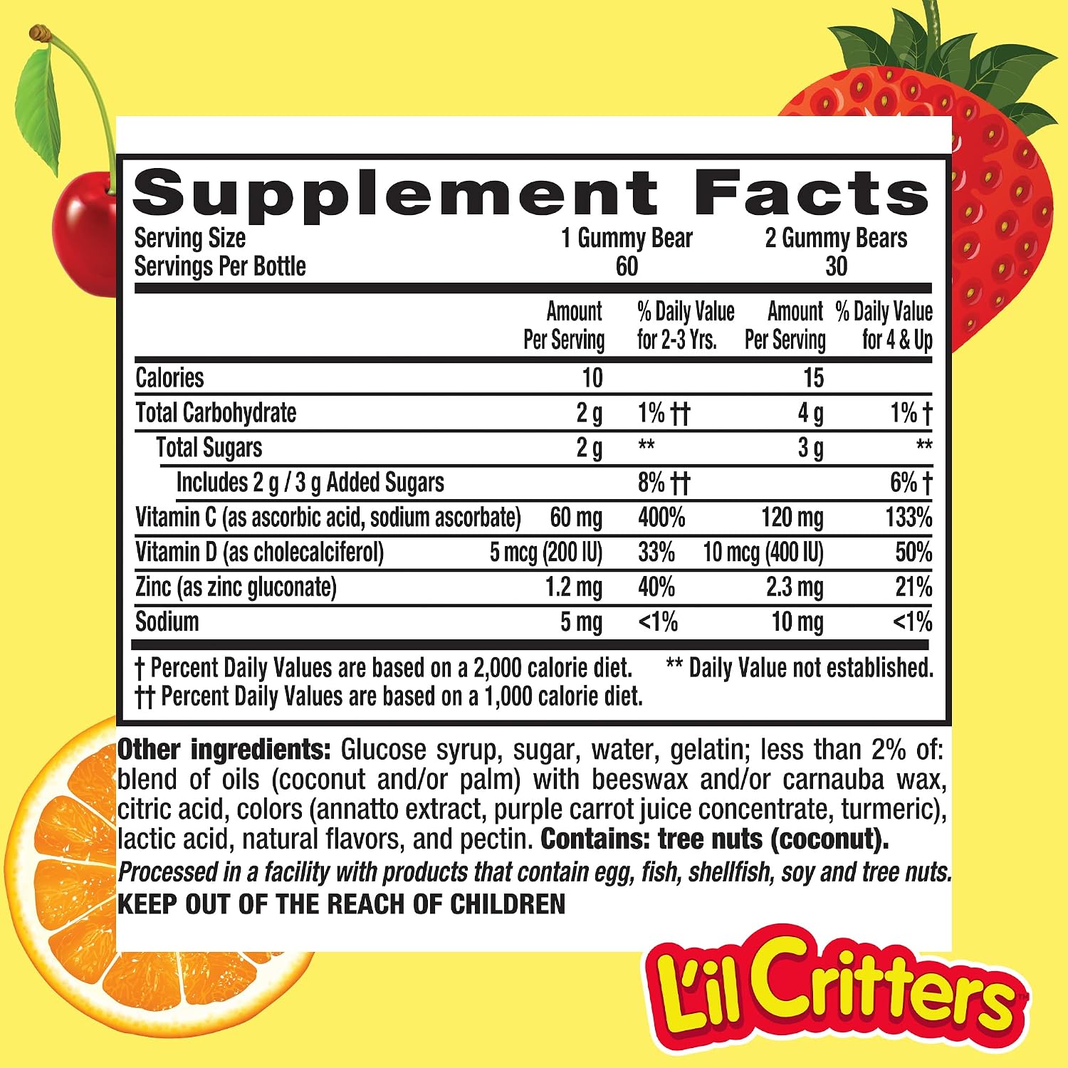 L'il Critters Gummies Immune C Plus Zinc and Vitamin D – 60 Count - görsel 6