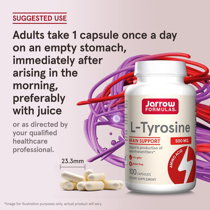 Jarrow Formulae L-Tyrosine 500 mg - 100 Capsules