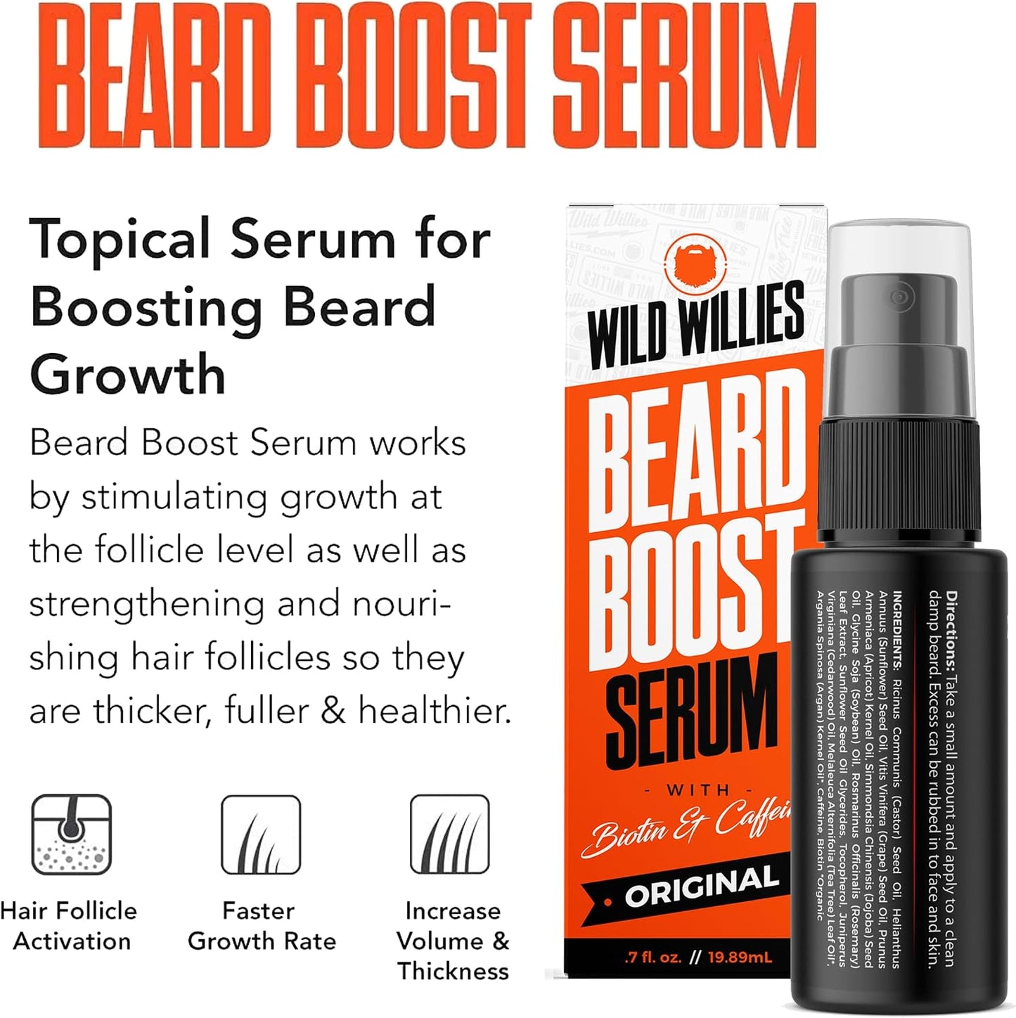 Wild Willies Beard Growth Kit - Capsules and Boosting Serum - görsel 4