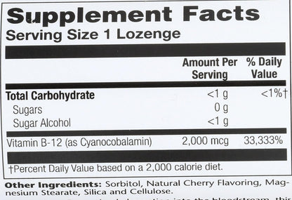 Solaray Vitamin B12 2000mcg, 90 Capsules