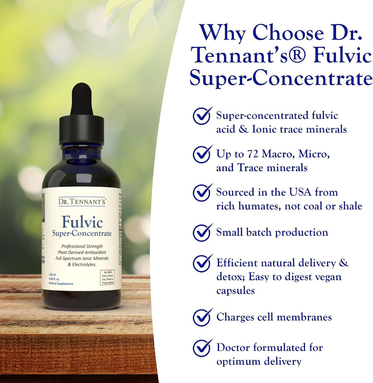 Dr. Tennant's Fulvic Super-Concentrate Liquid – Essential Trace Minerals and Cellular Energy - görsel 2