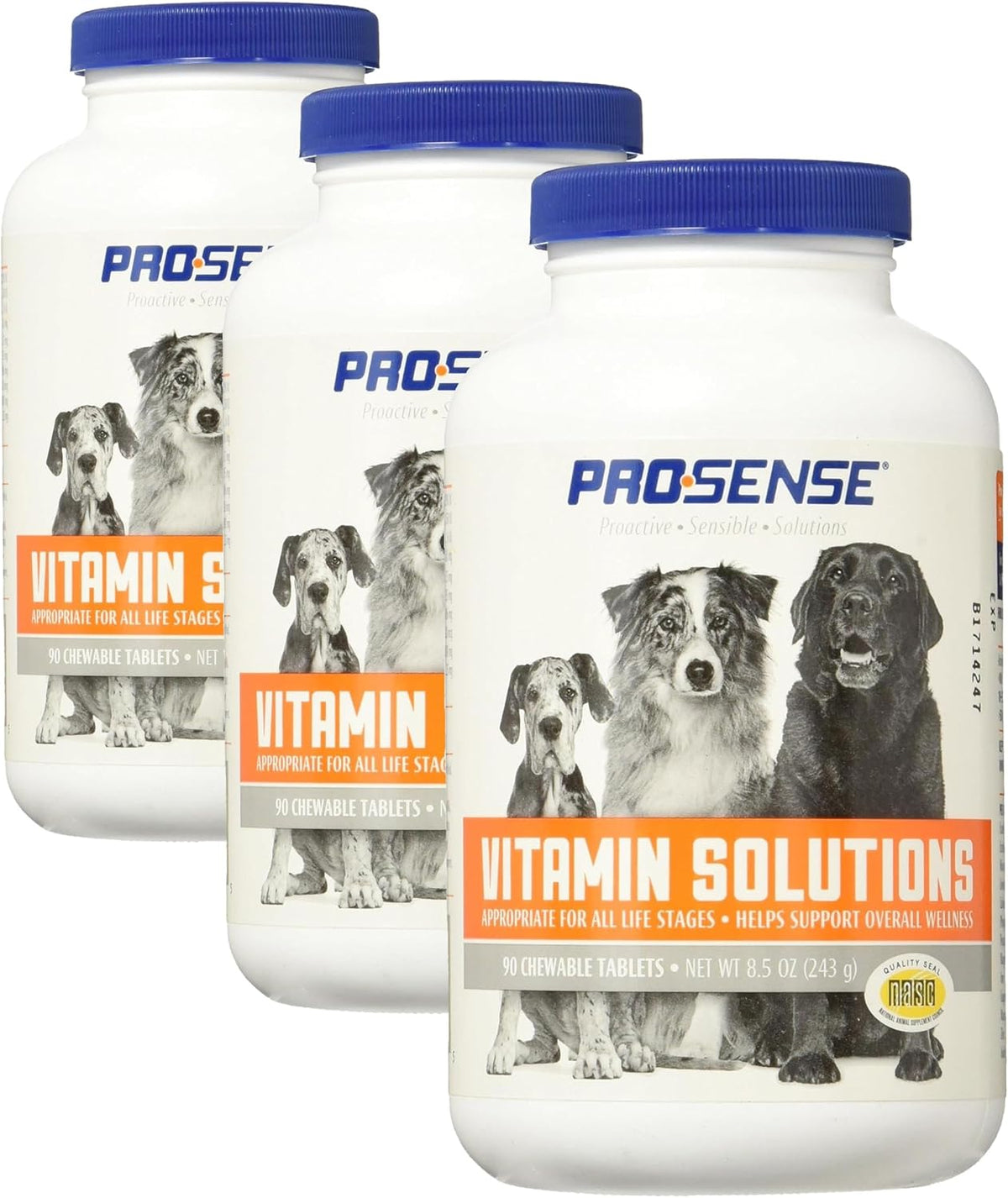 ProSense Vitamin Solutions 90 Count, Chewable Tablets for Dogs, Helps Support Overall Wellbeing (P-87039) - görsel 7