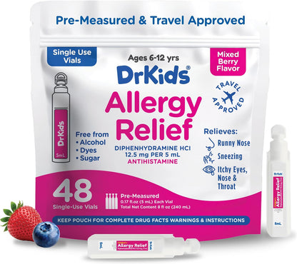 Dr. Kids Children's Allergy Relief Medicine, Mixed Berry Flavour, 20 Count