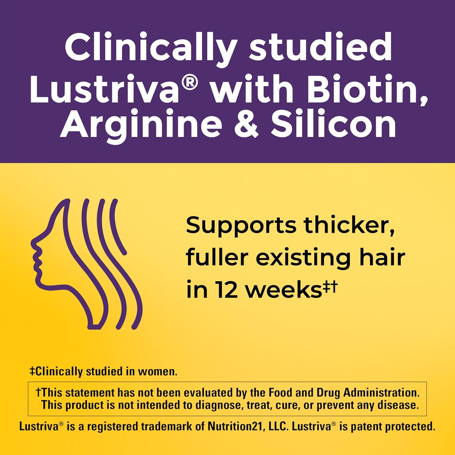 Nature Made Hair Growth Soft gel capsules – With Clinically Studied Lustriva, Biotin, Vitamin C & A, 30 Soft gel capsules - görsel 2