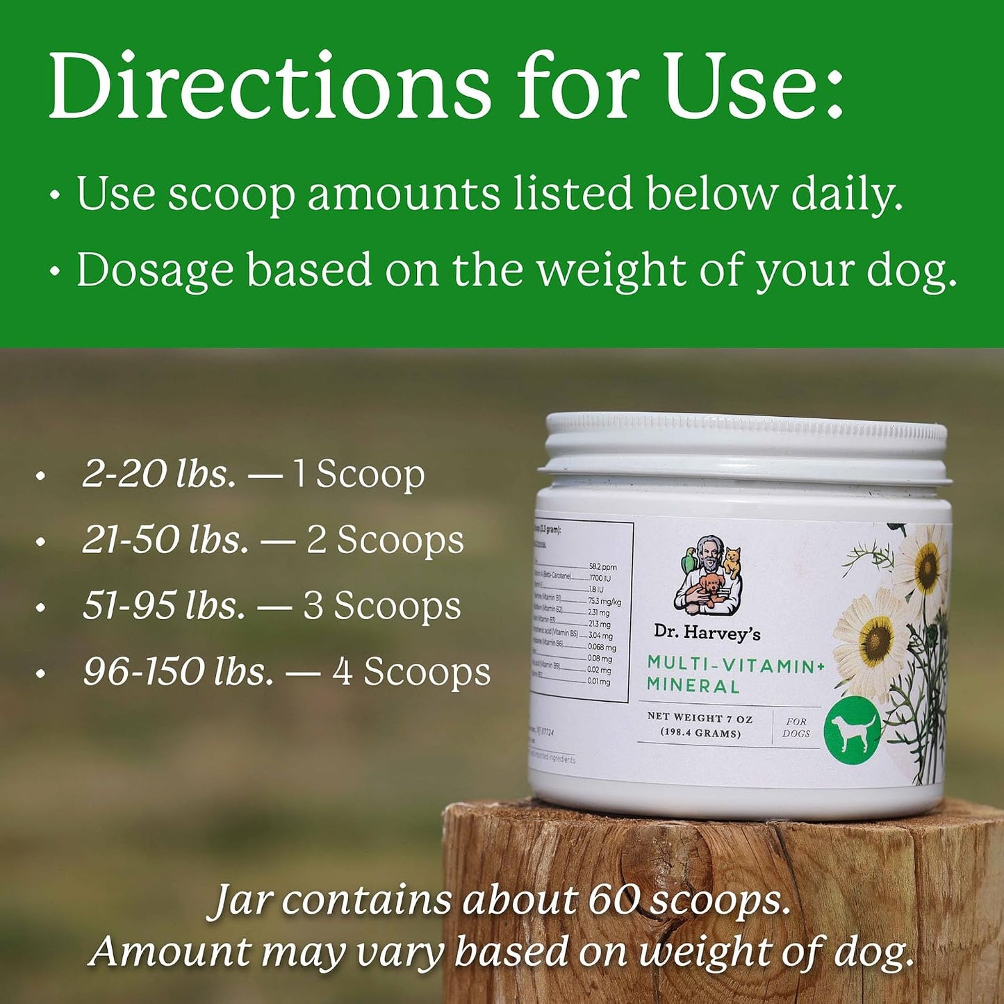 Dr. Harvey's Herbal Multivitamin & Mineral Supplement for Dogs, 198g - görsel 4