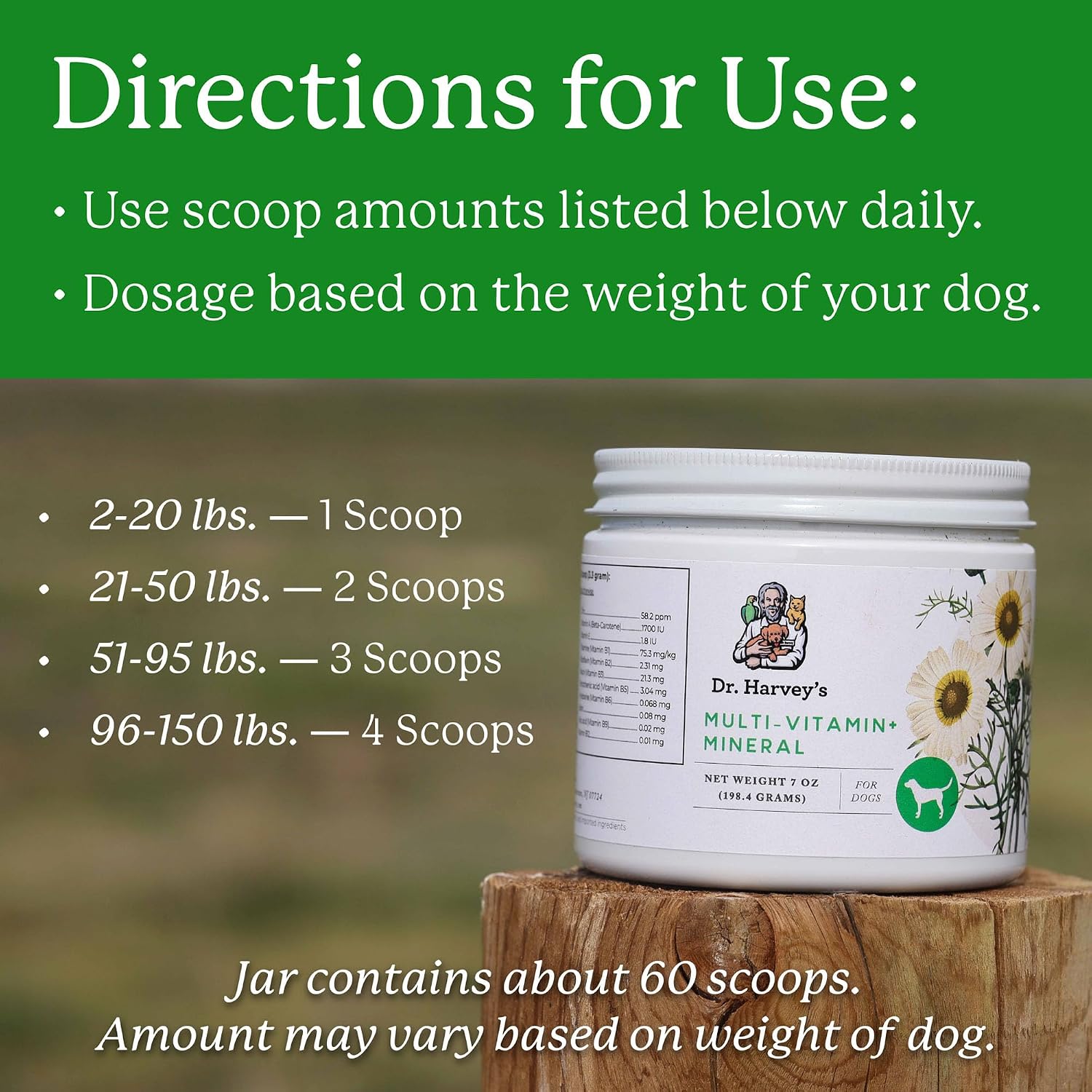 Dr. Harvey's Herbal Multivitamin & Mineral Supplement for Dogs, 198g - görsel 4
