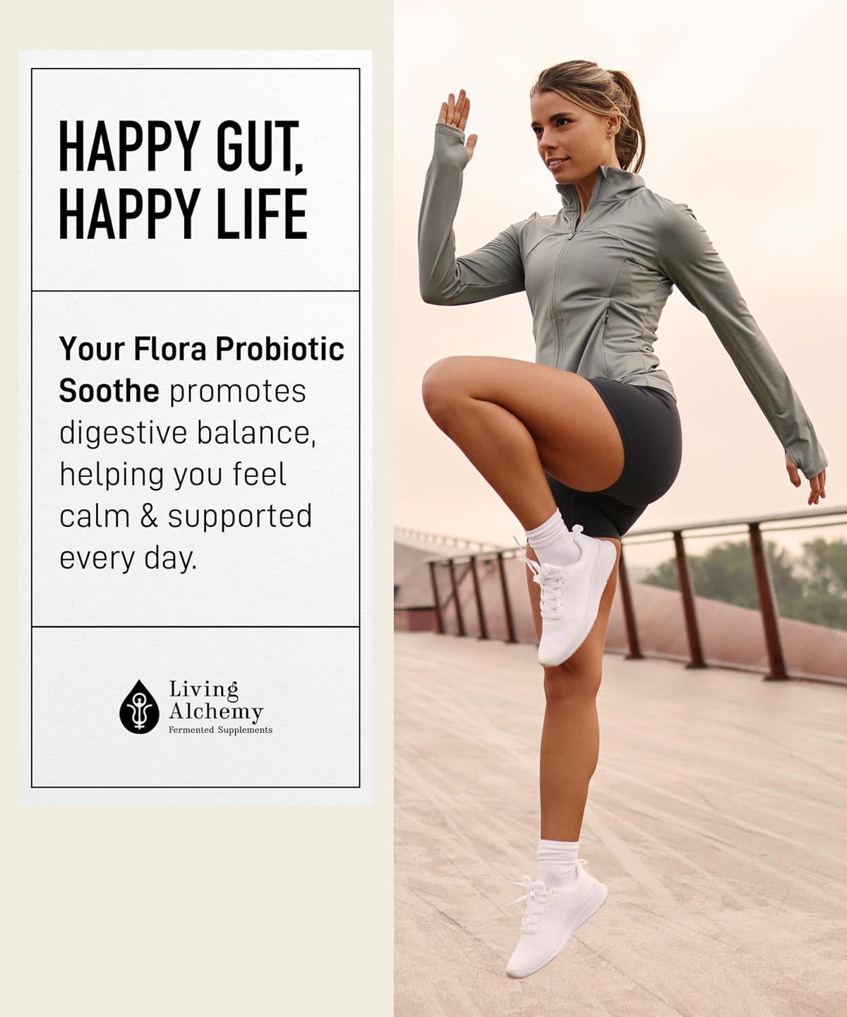 Your Flora Probiotic Soothe – Non-GM Probiotics with Fermented Soya, Ginger, & Turmeric for Gut Balance, Digestion & Support – 60 Capsules - görsel 4