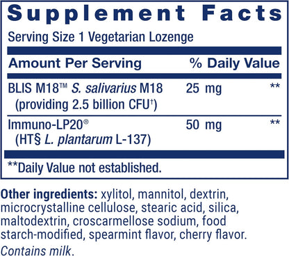 Life Extension FLORASSIST® Probiotic for Oral Hygiene - Oral Probiotic for Healthy Teeth and Gums with BLIS M18™ - Once Daily Lozenges, Gluten-free, Vegetarian, 30 Count