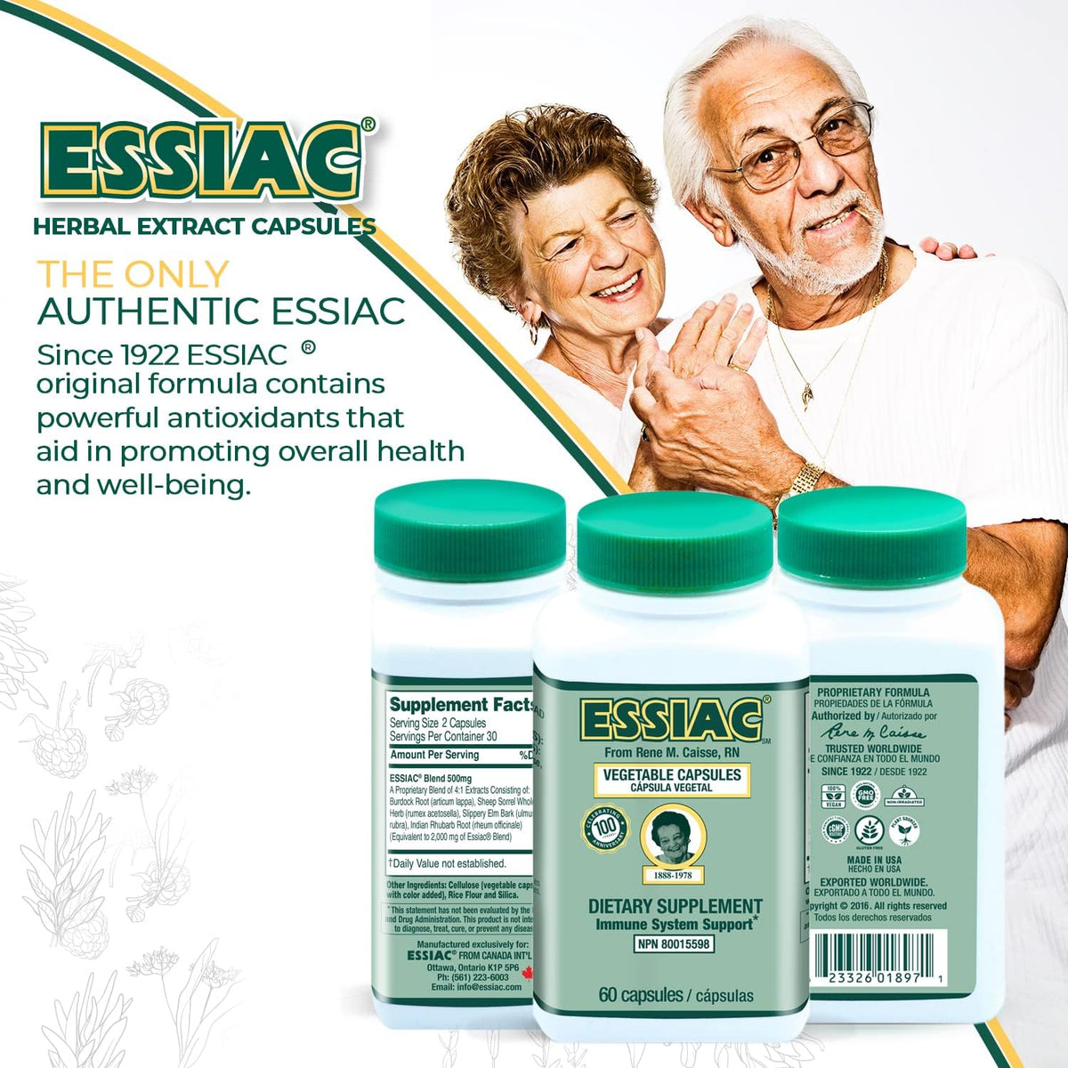 ESSIAC All-Natural Herbal Extract Capsules – 60 Capsules - görsel 4