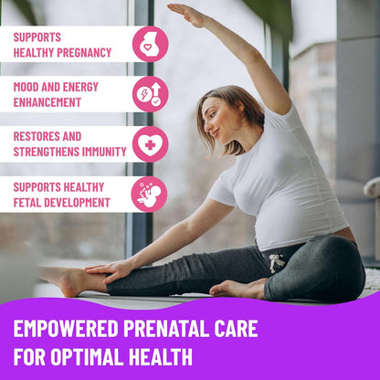 Mama's Select Prenatal Vitamins for Women – Allergen-Free, MTHFR Friendly, Methylated Folate & B Vitamins, Easy to Digest, Supports Maternal & Foetal Health, Once Daily, Vegan, No Biotin
