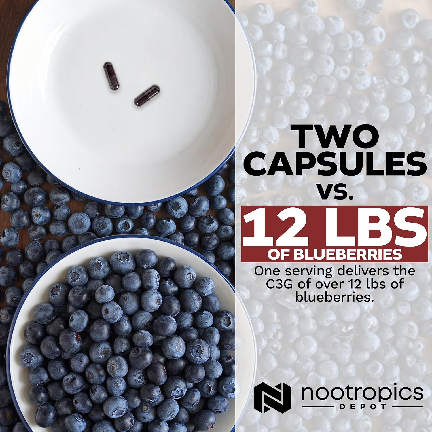 Nootropics Depot Cyanidin 3-Glucoside Capsules | 125mg | 180 Capsules | Black Rice Extract | C3G - görsel 5