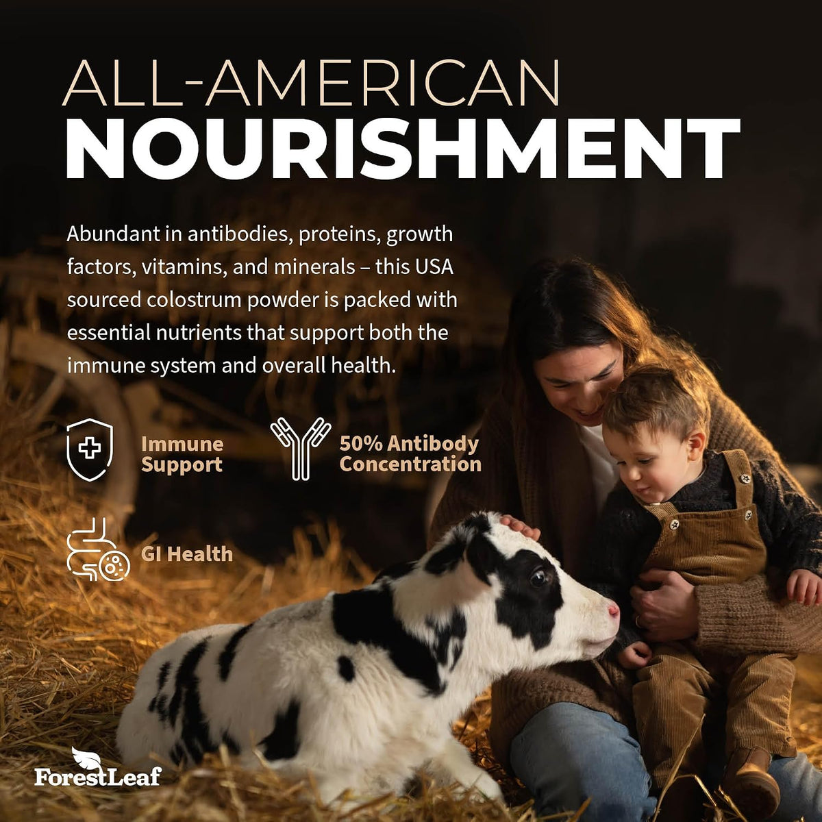 ForestLeaf Colostrum Powder - 50% IgG, Grass-Fed, Unflavoured (45 Servings) - görsel 4