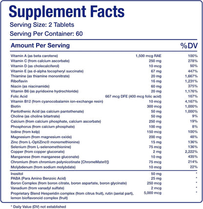 Iron-Free Daily Multivitamin for Men and Women, 120 Tablets