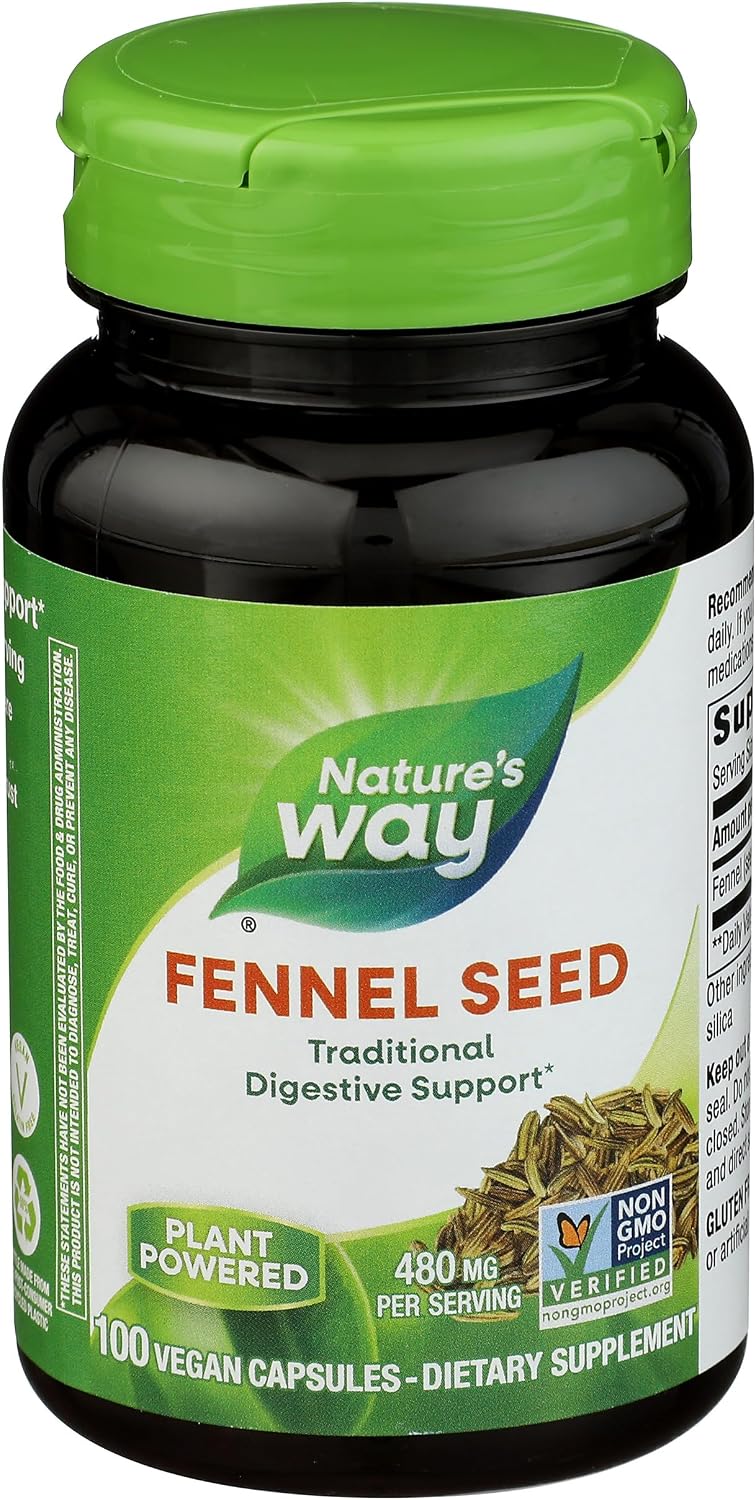 Nature's Way Fennel Seed, 480 mg per Serving, 100 Capsules - görsel 1