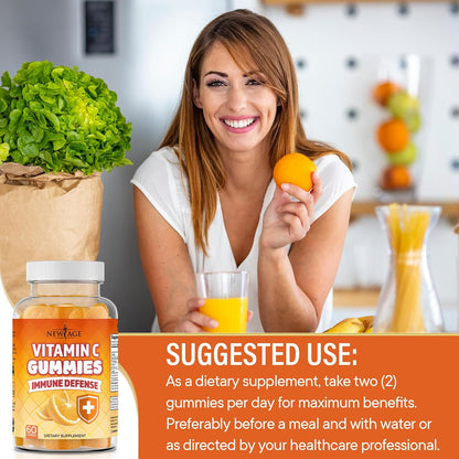 NEW AGE Vitamin C Gummies - Orange Flavour - 120 Gummies