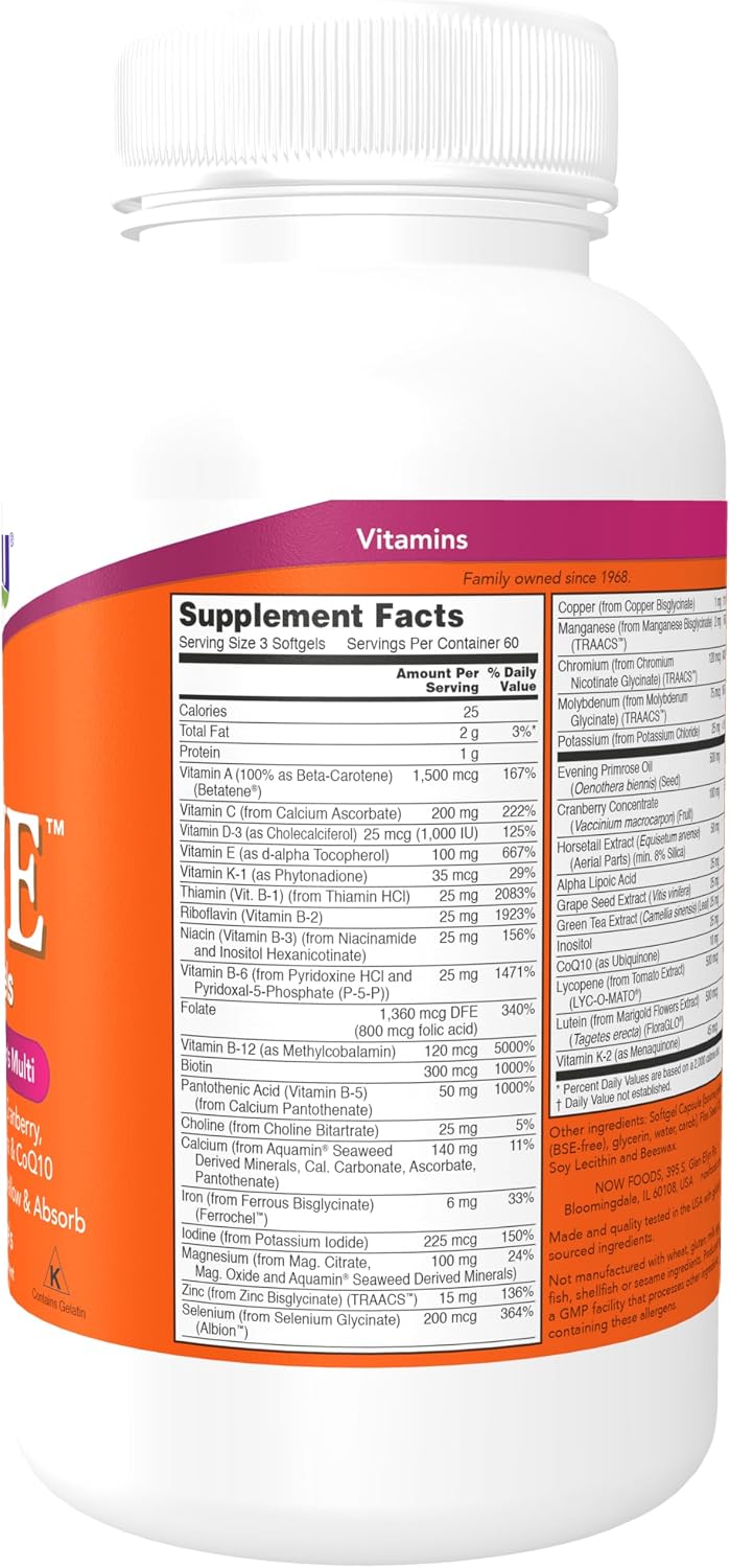 NOW Foods - Eve Superior Women's Multi - 180 Softgels - görsel 2