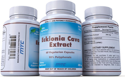 Ecklonia Cava Extract 300 mg, 50% Polyphenols, 60 Vegetarian Capsules, Health Support