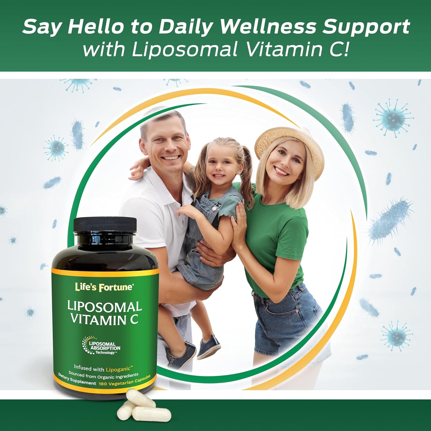 Life's Fortune Liposomal Vitamin C 2100 mg – 180 Capsules - görsel 6