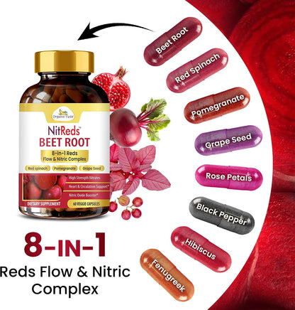 NitReds Beetroot Nitric Oxide Food Supplement – 60 Capsules