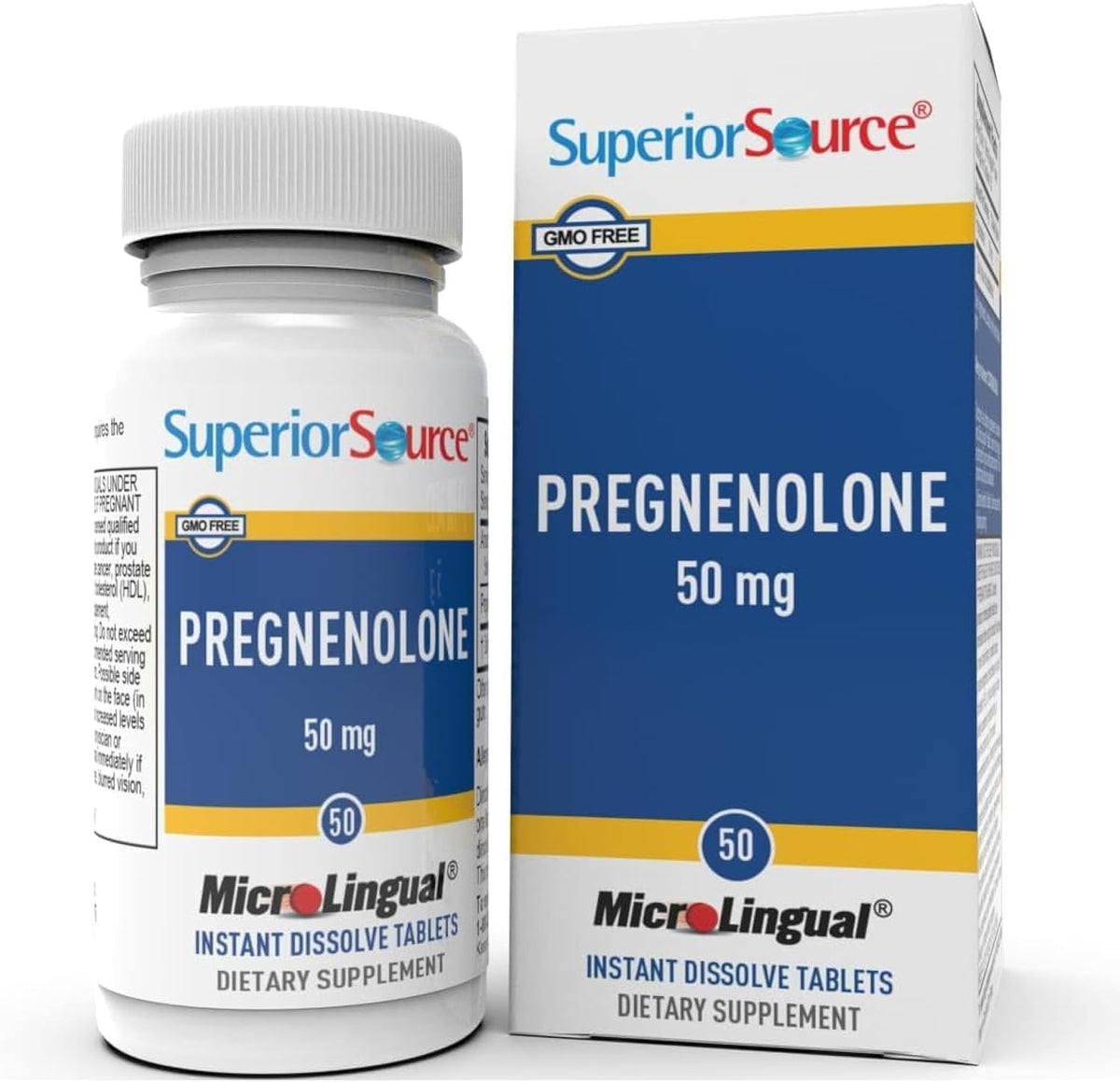 Superior Source Pregnenolone 50 mg – Instant Dissolve Tablets - görsel 1