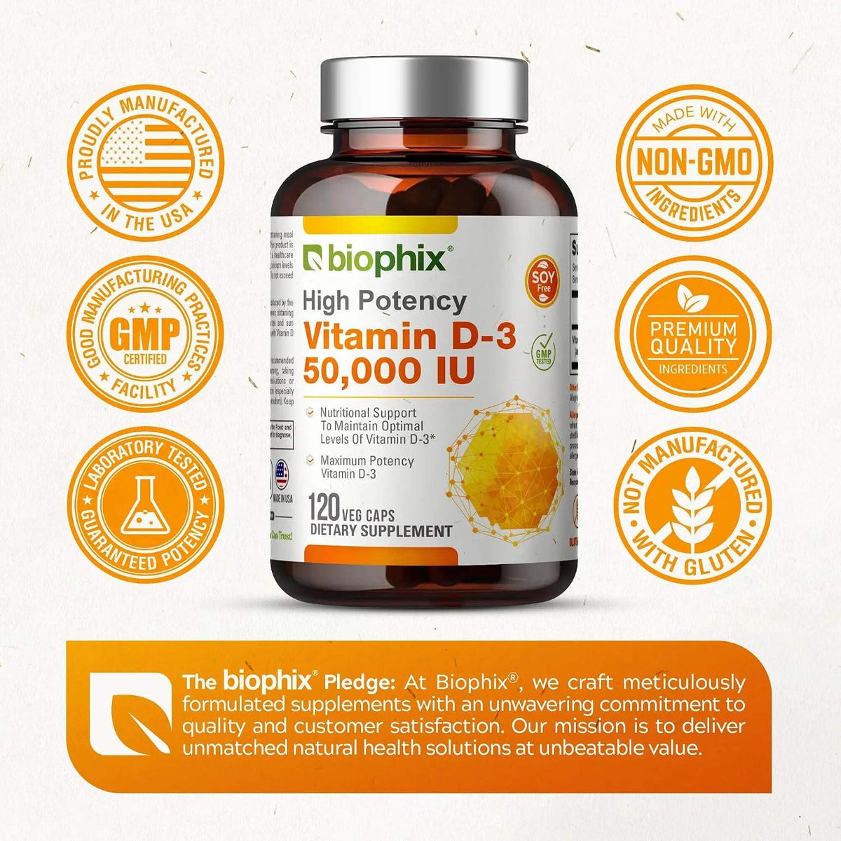 biophix Vitamin D3 10,000 IU High-Potency 120 Softgels - görsel 9