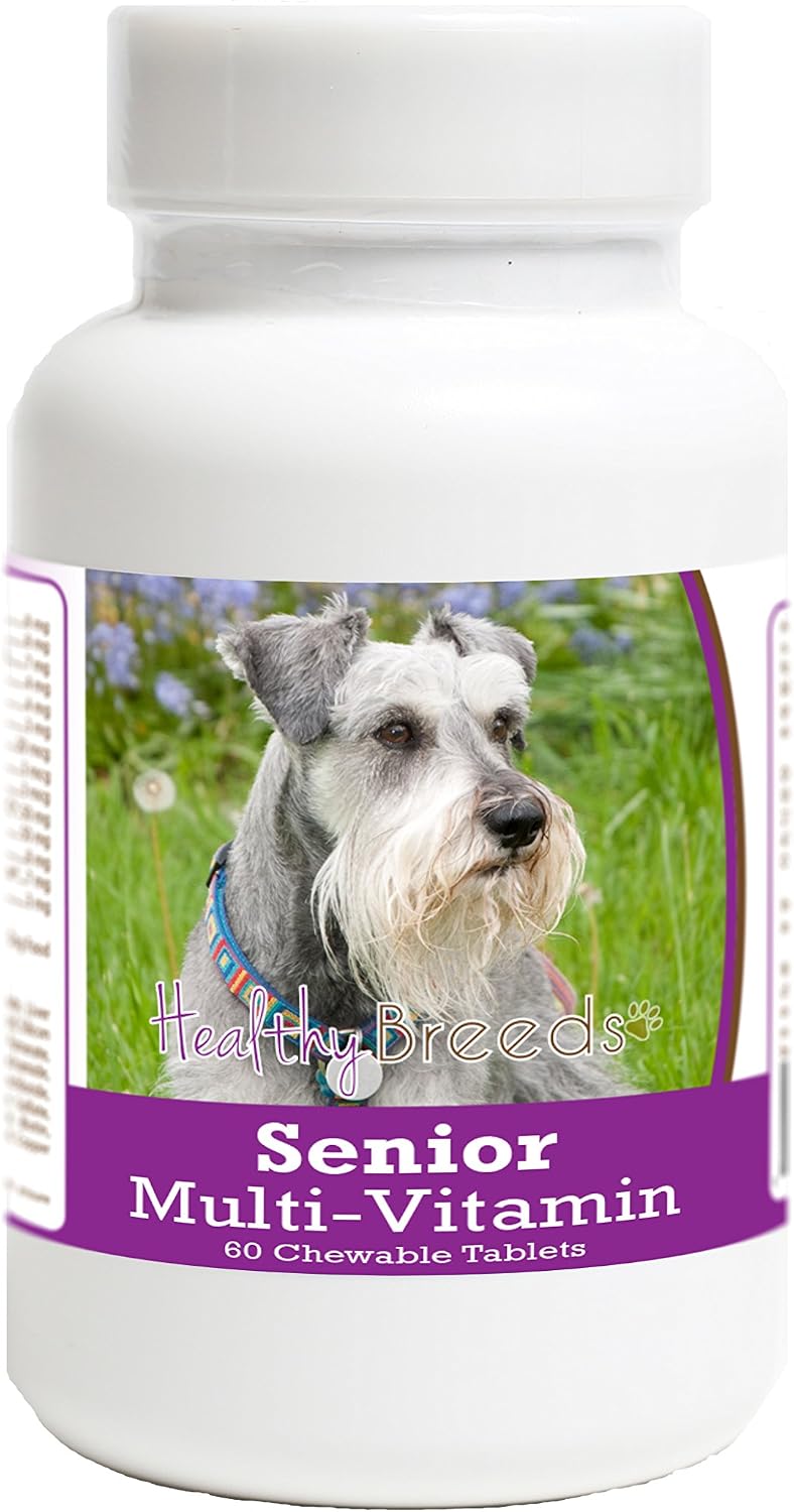 Healthy Breeds Miniature Schnauzer Senior Dog Multivitamin Tablets 60 Count - görsel 1