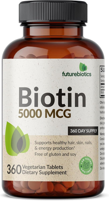 Futurebiotics Biotin 5000 mcg - 360 Vegetarian Tablets
