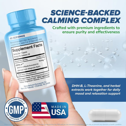 Chill Pill Happy Pills - Mood Support with Magnolia Bark & DHH-B, 60 Capsules
