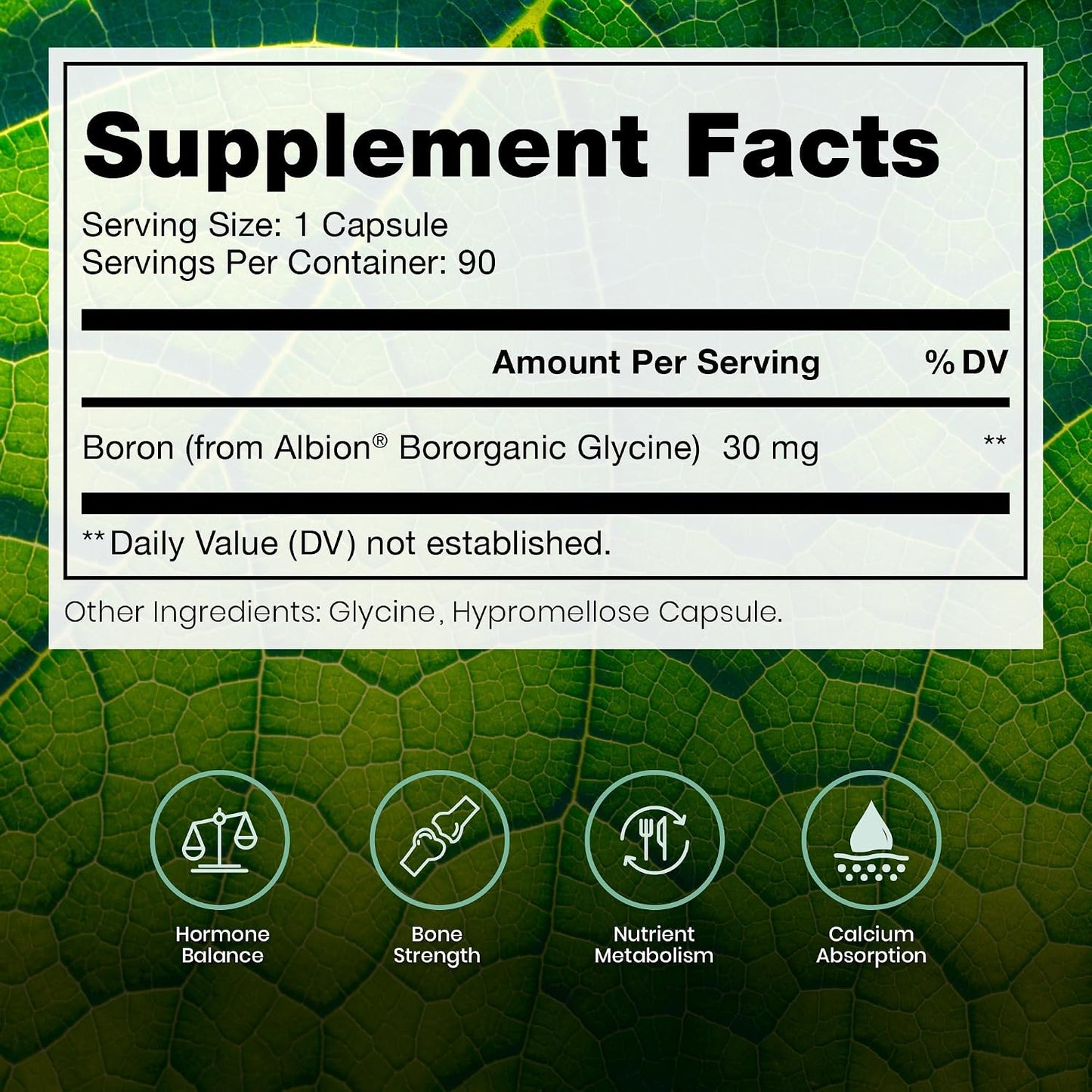 Pure TheraPro Rx Bio Boron - 30mg - 90 Capsules - Albion Bororganic Glycine Boron Supplement - görsel 2