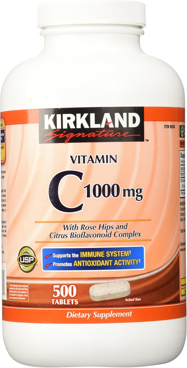 Kirkland Vitamin C (500 mg), Tangy Orange, Chewable Tablets, 500 Tablets (Pack of 2) - görsel 3
