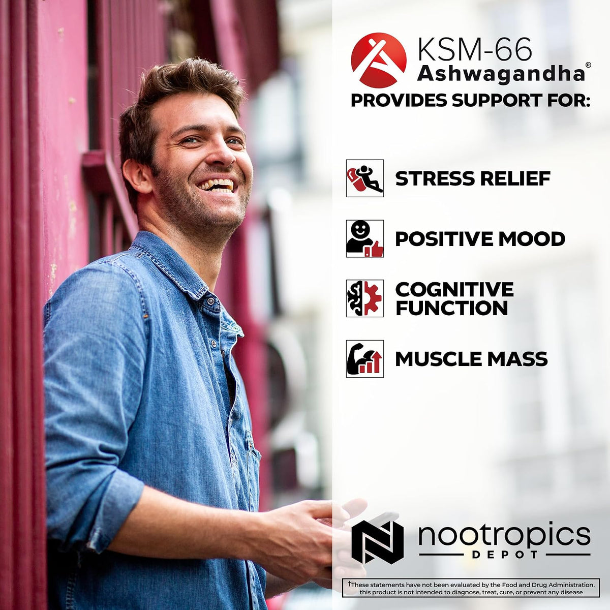 Nootropics Depot KSM-66 Ashwagandha Capsules - 300mg, 180 Count - görsel 4