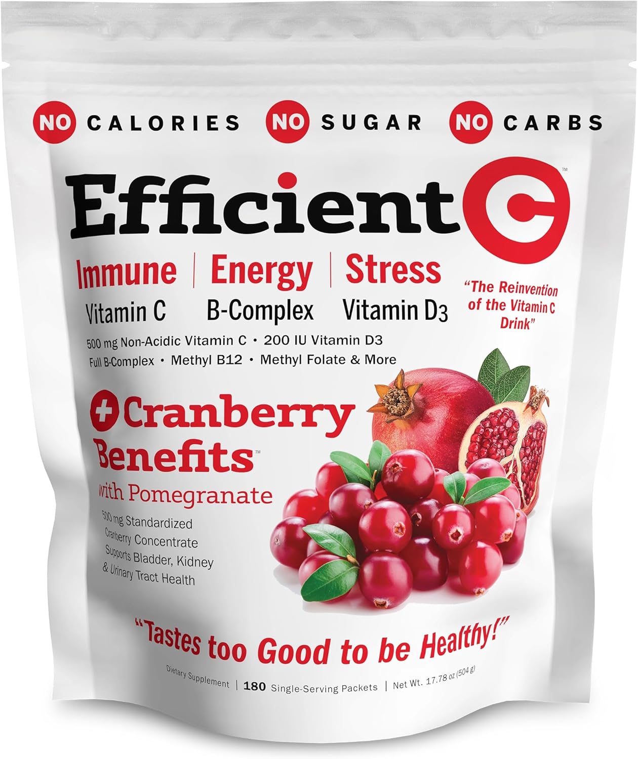 ANDREW LESSMAN Efficient C Mixed Berry 180 Packets - Non-Acidic Vitamin C Drink with Bilberry and B-Complex - görsel 9