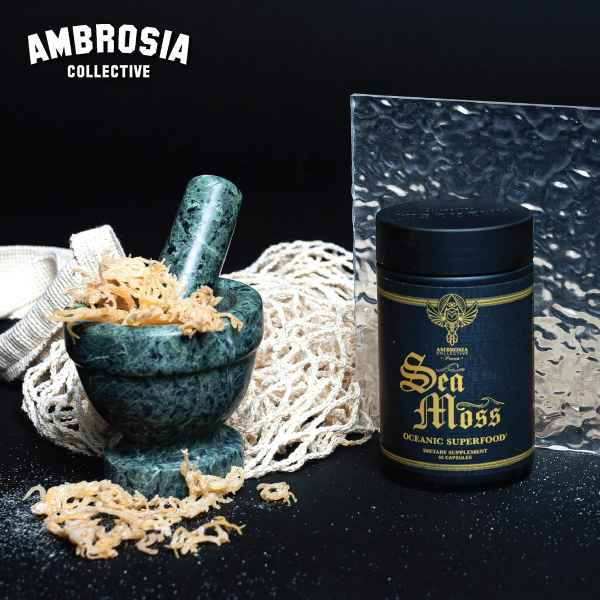 Ambrosia Organic Irish Sea Moss Capsules | 500mg | 120 Veggie Capsules - görsel 3