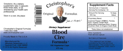 Blood Circ Formula Capsules - Herbal Supplement for Circulatory Wellbeing (100 Capsules, Pack of 3)