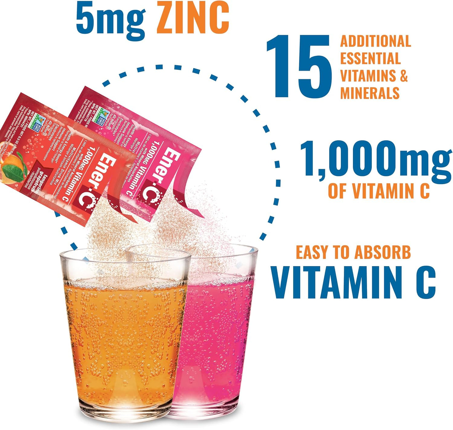 Ener-C Multivitamin Drink Mix - Healthy Energy Variety Pack (60 Sachets) - görsel 4