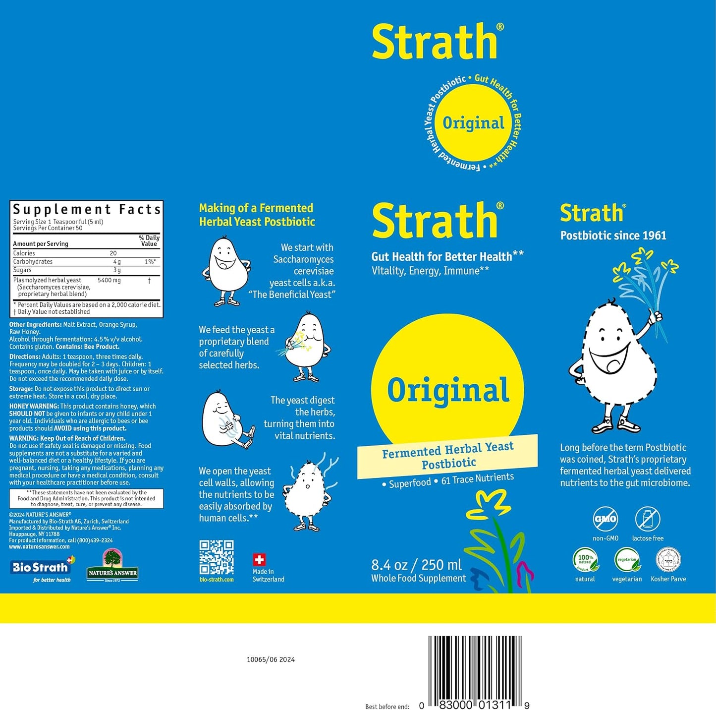 Strath Fermented Herbal Yeast Postbiotic – Daily Nutritional Supplement Liquid - görsel 9