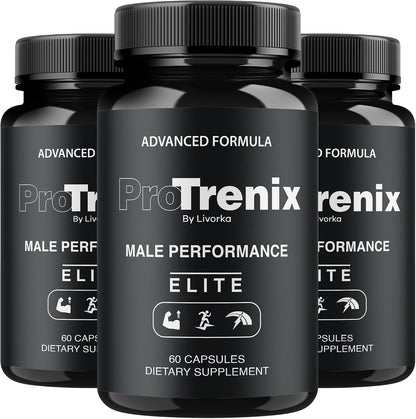 (3 Pack) ProTrenix Pills for Men, All-Natural Multivitamin Supplement, 180 Capsules