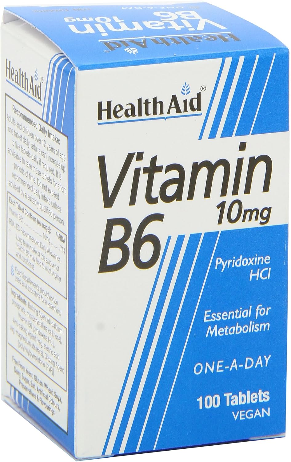 HealthAid Vitamin B6 (Pyridoxine HCl) 10mg - 100 Tablets - görsel 5