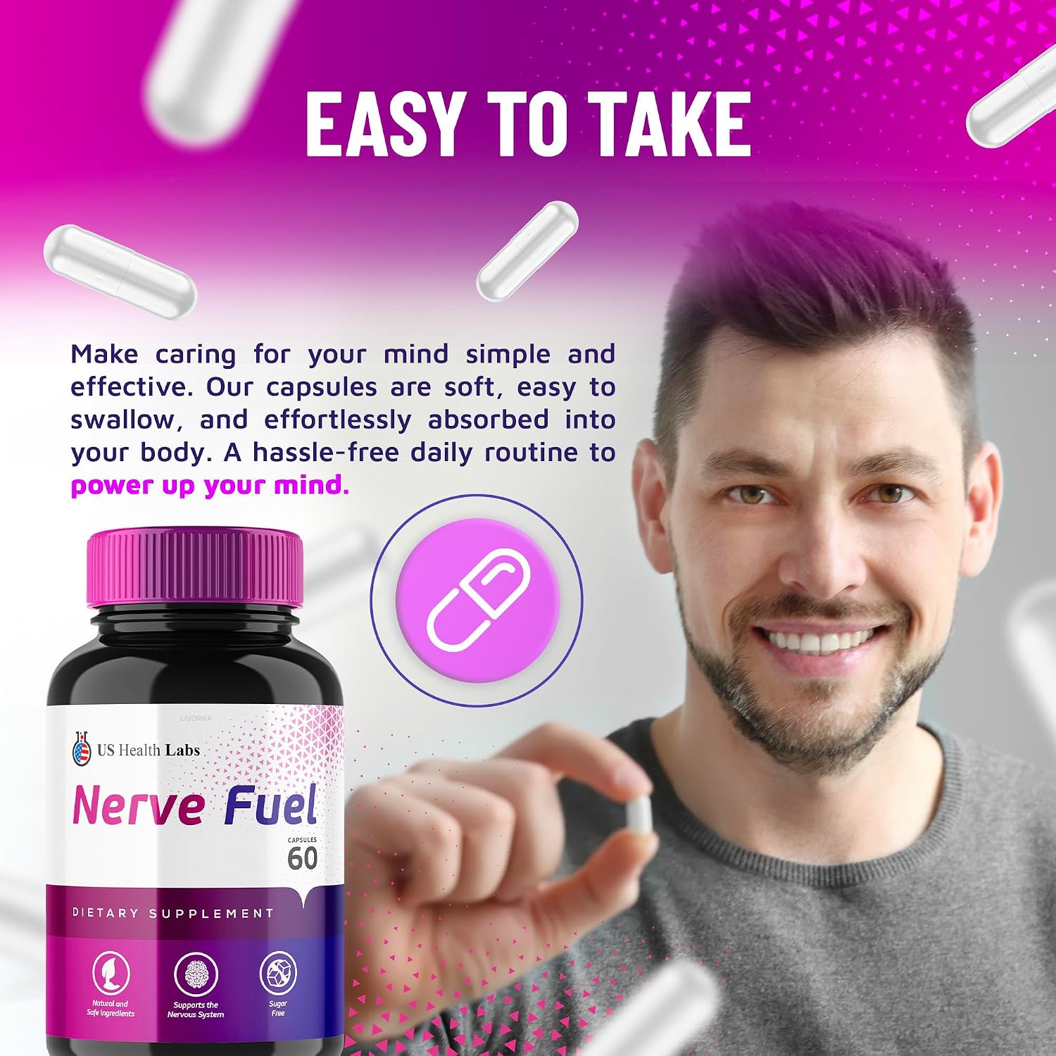 Nerve Fuel Capsules (3-Pack, 180 Capsules) - görsel 4