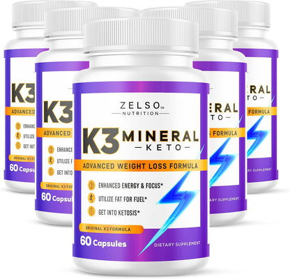 ZELSO K3 Mineral Weight Loss Pills (2 Pack) - 2 Months Supply