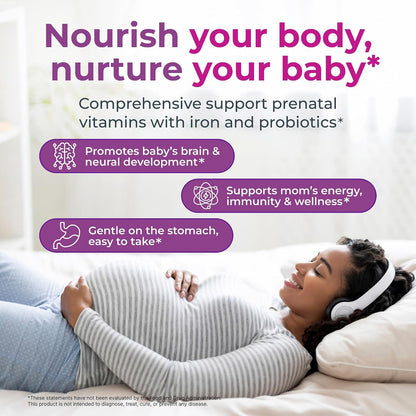 NatureGenX Methyl Prenatal with Probiotics – Prenatal Vitamins for Women with Iron, Methyl Folate, Ginger, Active B12 & 28 Nutrients – Vegan, Non-GMO, Gluten-free – 60 Capsules (1-Month Supply)