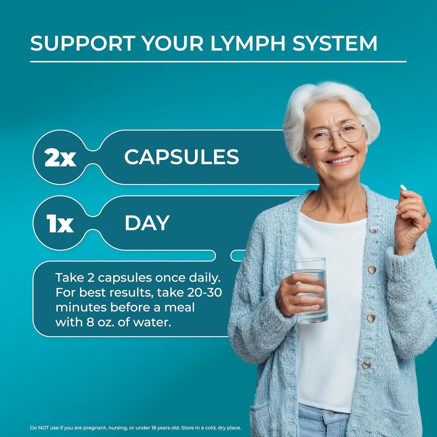 PureHealth Research Lymph System Support – Lymphatic Drainage Supplement, 360 Capsules - görsel 6