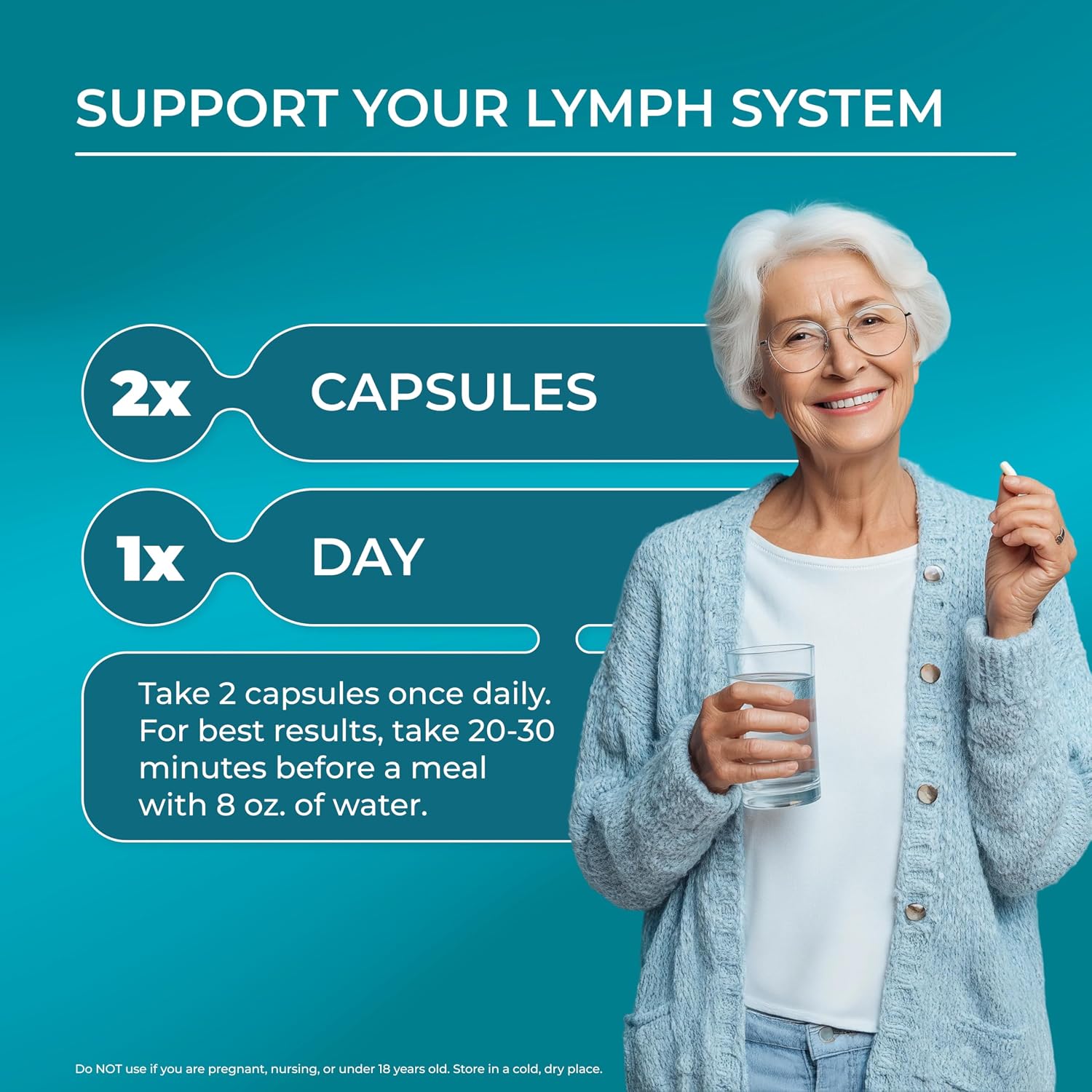 PureHealth Research Lymph System Support – Lymphatic Drainage Supplement, 360 Capsules - görsel 6