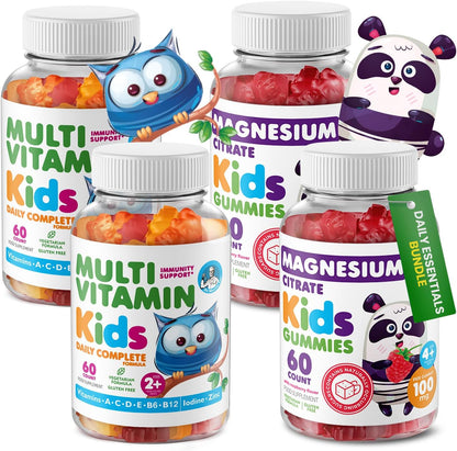 DR. MORITZ Omega-3 Gummies (90 Count) and Kids Multivitamin Gummies Bundle (60 Count) – for Daily Health Support – Vegan DHA Omega-3 for Kids – Non-GMO Toddler Vitamins – Yummy Kid Vitamins