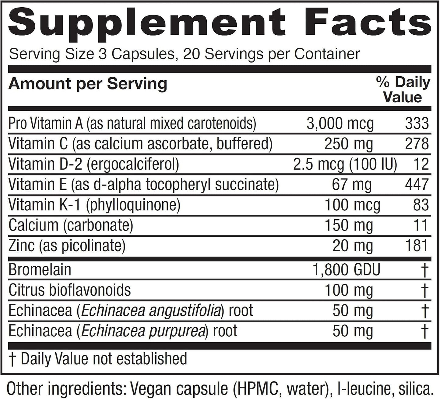 Vitanica Opti-Recovery: Pre & Post Surgery Support Supplement with Vitamin C & A - Vegan, 60 Capsules - görsel 2