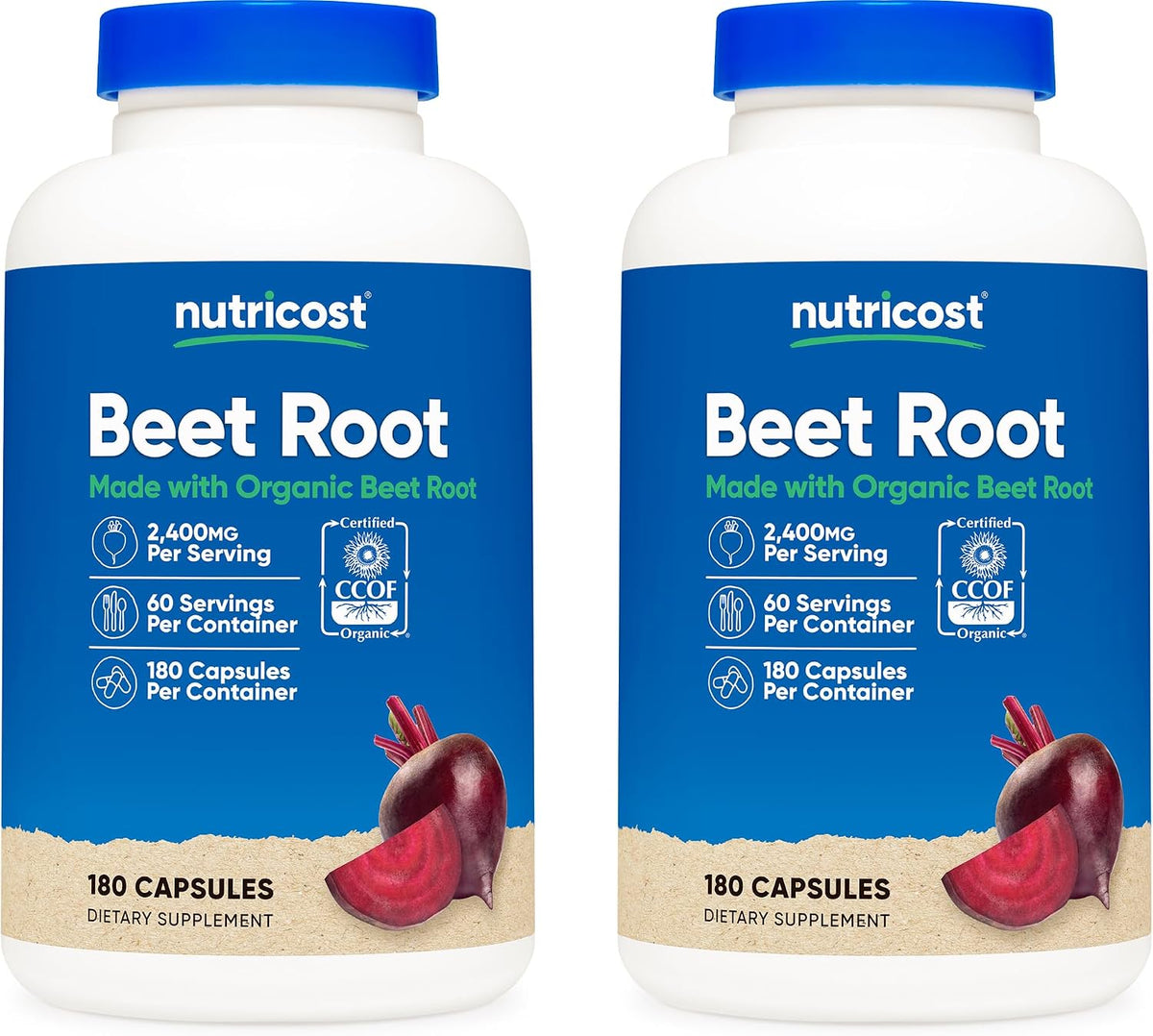 Nutricost Organic Beet Root 2400mg, 180 Capsules - CCOF Certified - görsel 9