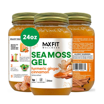 Sea Moss Gel Raw (12 Flavours) 680g Wildcrafted Gold Sea Moss Gel from St Lucia - 92 Vitamins and Minerals - Pure Raw + Non-GMO - Vegan Superfood