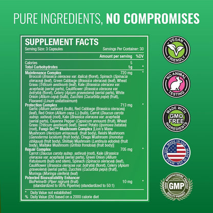 Approved Science Fruit & Veg - 42 Whole Fruit & Veg Supplement - 90 Capsules